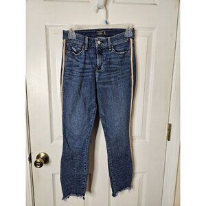 Abercrombie & Fitch Harper Low Rise Ankle Embroidered Jeans Size 24/00 SEE TAG